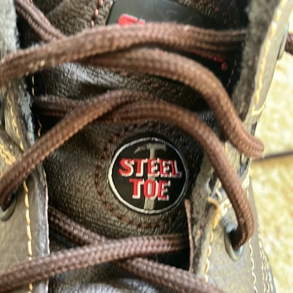 Like New Sketchers 11 Work Boots Brown Steel Toe - Picture 8 of 8